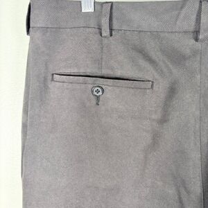 Perry Ellis Dress Pants Straight Leg Business Casual Career Gray 36x32 081